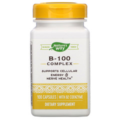 Nature's Way, Комплекс B-100, с коэнзимом B2, 100 капсул