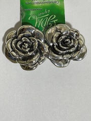 Роза (серьги из серебра)