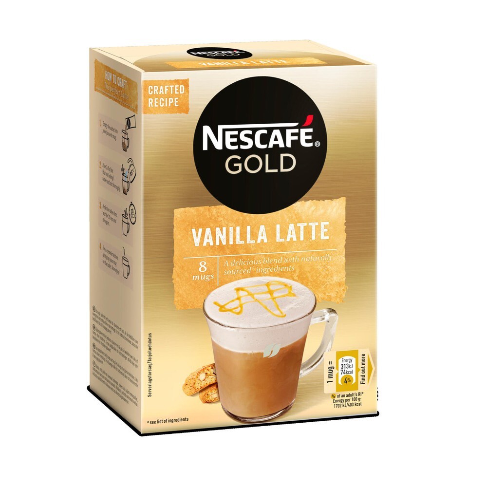 Растворимый кофе Nescafe 8Kpl/148G Vanilla Latte Erikoispikakahvi  Annospussi – купить за 681 ₽ с доставкой из Финляндии