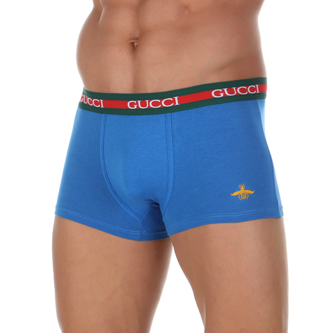 Мужские трусы боксеры синие Gucci Hip Boxer