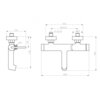 BelBagno ACQUA-VASM/DFS-CRM ACQUA Смеситель для ванны и душа в комплекте с ручным душем, шлангом и держателем, хром ACQUA-VASM/DFS-CRM