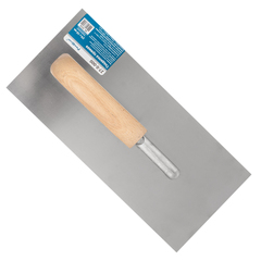 27-0-000 Гладилка прямая нержавеющая сталь, рукоятка из бука, 270х125мм (РемоКолор)