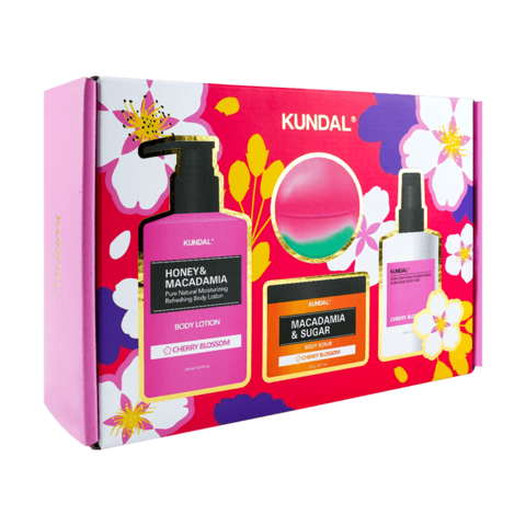 KUNDAL НАБОР ДЛЯ ТЕЛА BATH/BODY GIFT SET LOTION 258ML/SCRUB 230G/MIST 128ML/BATH BOMB