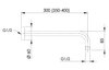 Remer 343L40RL Кронштейн для верхнего душа 40 см 343L40RL, медь глянцевая, шт