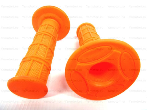 Мото грипсы FAST PRO, мягкие ручки руля, оранжевые