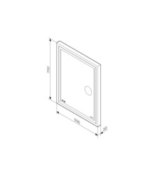Универсальное зеркало с контурной Led-подсветкой, часами и косметическим зеркалом, 55 см, AM.PM Gem - M91AMOX0553WG