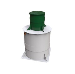 Станция биологической очистки Коло Веси Zorde 7 Midi самотечная/ 1400 л. в сутки / до 8 чел. / самотечный сброс / компрессорный аэрация (1500x1500x2380см;150кг;) - арт.560217