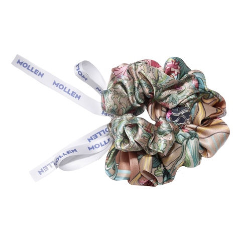 Комплект шелковых резинок для волос Mollen Рассвет пудровый