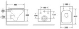 Унитаз подвесной безободковый OWL Cube Cirkel-H с сиденьем DP микролифт
