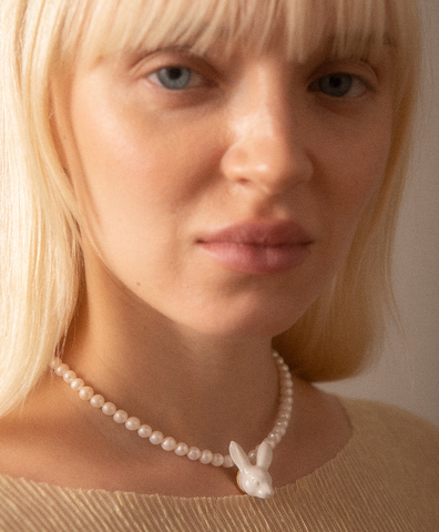 Подвеска RABBIT HEAD & PEARLS