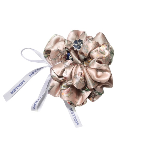 Комплект шелковых резинок для волос Mollen Лазоревый цветок пудровый