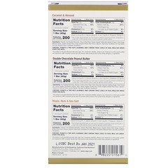 California Gold Nutrition, Перекусы, упаковка со снек-батончиками, 3 батончика по 40 г (1,4 унции) каждый