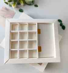 Коробка для 12 конфет и плитку шоколада, белый