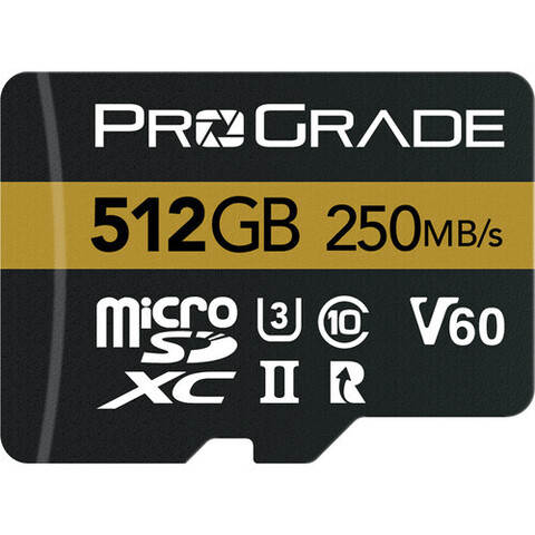 Карта памяти ProGrade Digital 512GB MicroSDXC 250MB/s UHS-II, V90, U3, Class 10