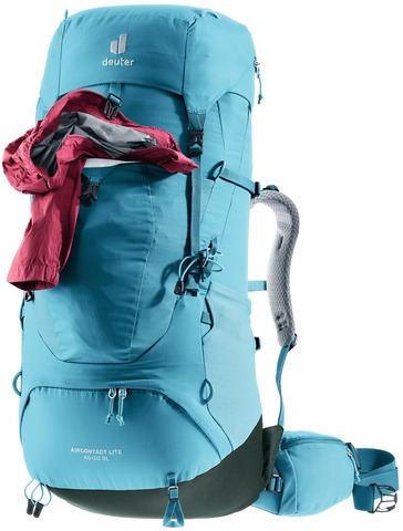 Картинка рюкзак туристический Deuter Aircontact Lite 45+10 SL lagoon-ivy - 6