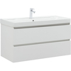 Aquanet 328002 Тумба с раковиной Вега 100 2 ящ. цв.белый глянец (328002)