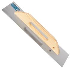 27-0-100 Гладилка прямая нержавеющая сталь, рукоятка из сосны, 480х130мм (РемоКолор)