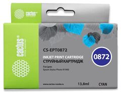 Картридж струйный Cactus CS-EPT0872 голубой (13.8мл) для Epson Stylus Photo R1900