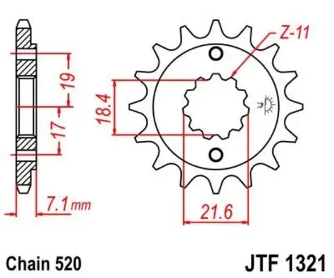 Звезда ведущая RK C4022-12ZZ0 ( JTF1321.12 )