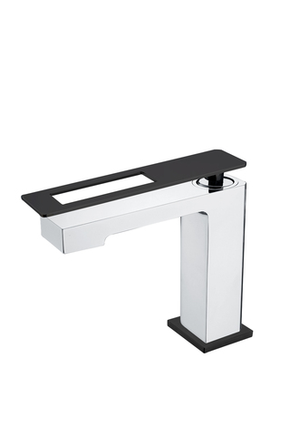 Boheme Q 141-CRB Смеситель для раковины, цвет: хром,чёрный