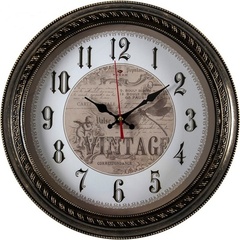 Часы настенные 2950-103 круг d=28,5см, корпус черный с золотом "Классика" "Ретро"