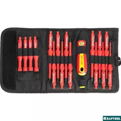 KRAFTOOL Х-Drive Electro, 18 предм, набор высоковольтных отверток (220092-H18)