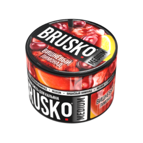 Бестабачная смесь для кальяна BRUSKO 50г MEDIUM - Вишневый Лимонад