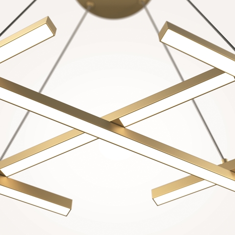 Подвесная светодиодная люстра Maytoni Halo MOD244PL-L50BSK