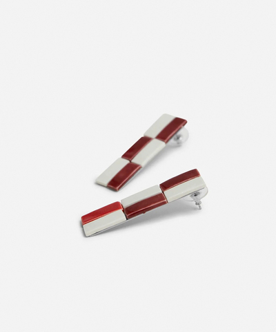 Предзаказ Серьги TILE WT BURGUNDY