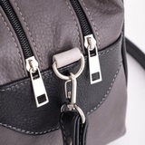 Сумка Саломея 989 мульти итальянский серо-черный