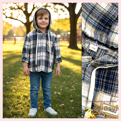 Рубашка с капюшоном м (4-8) 251204-W2032