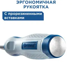 Стамеска плоская КОБАЛЬТ 40 х 140 мм, CR-V, двухкомпонентная рукоятка (245-640)