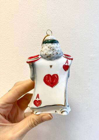 Ёлочная игрушка Карта Туз червей