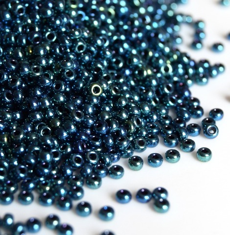 RR-0467 Бисер круглый Миюки 11/0 Синий металлическ радужный /Miyuki round 11/0 