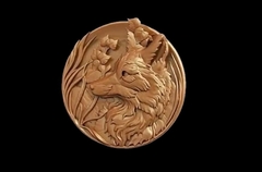 Силиконовый молд Лиса (медальон) № 0460