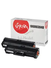 Картридж Sakura 106R03048 для XEROX, черный, 1500+1500 к. (2шт в упаковке)