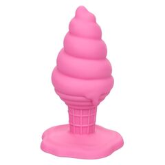 Розовая анальная пробка в виде мороженого Yum Bum Ice Cream Cone Butt Plug - 9,5 см. - 