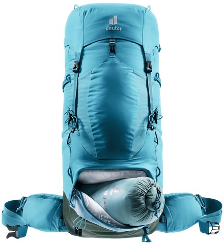 Картинка рюкзак туристический Deuter Aircontact Lite 45+10 SL lagoon-ivy - 7