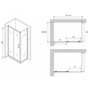 Abber Schwarzer Diamant AG301305-S505 Душевой уголок, 130x50x190
