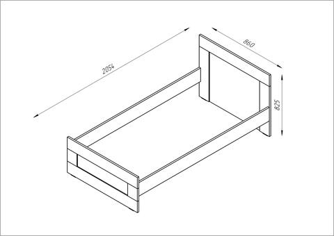Кровать одинарная 80 Сириус