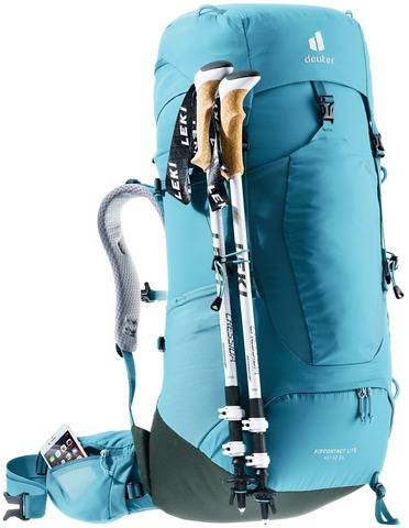 Картинка рюкзак туристический Deuter Aircontact Lite 45+10 SL lagoon-ivy - 8