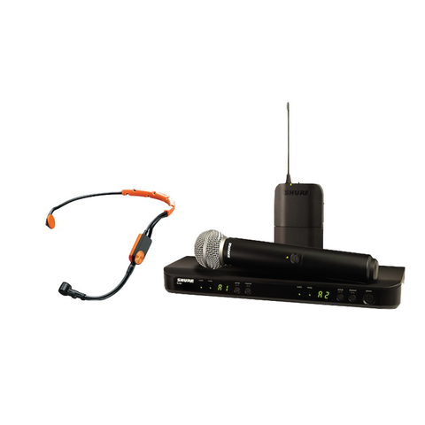 SHURE BLX1288E/SM31 M17 662-686 MHz двухканальная радиосистема с головным микрофоном SM31FH и ручным передатчиком SM58