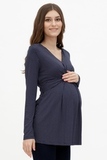 Блузка для беременных и кормящих 09844 синий