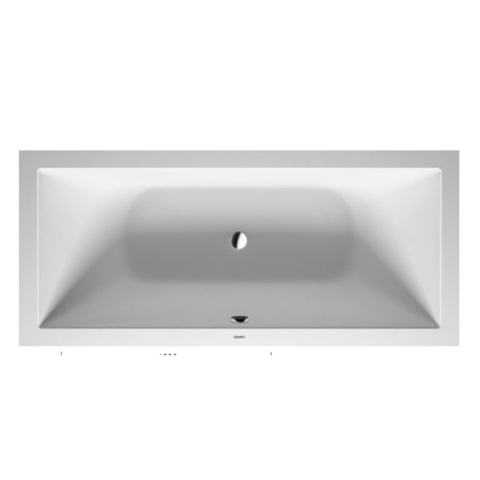 Duravit DuraSquare Ванна прямоугольная  встраиваемая 1800x800мм, с ножками, с2 наклонами для спины, цвет белый 700426000000000