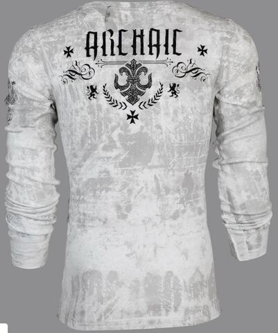Archaic | Пуловер мужской SHIELDED White AM1603WT от Affliction спина