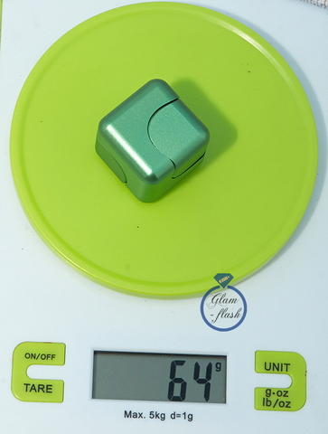 Спиннер-кубик металлический зеленого цвета 17001C_green
