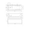 Am.Pm W90A-150-070W-P1 Gem. панель фронтальная для ванны A1 150х70см