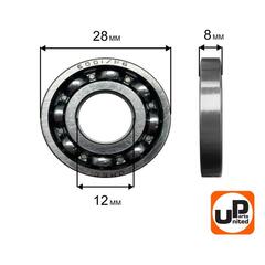 Подшипник шариковый UNITED PARTS 6001 (90-0806)
