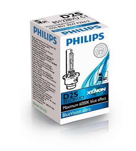 Лампа ксенон D2S (6000К) Philips BlueVision Ultra (картон)