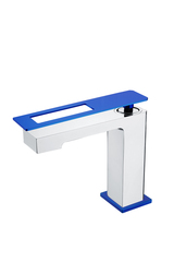 Boheme Q 141-CRUV Смеситель для раковины, цвет: хром/синий фото